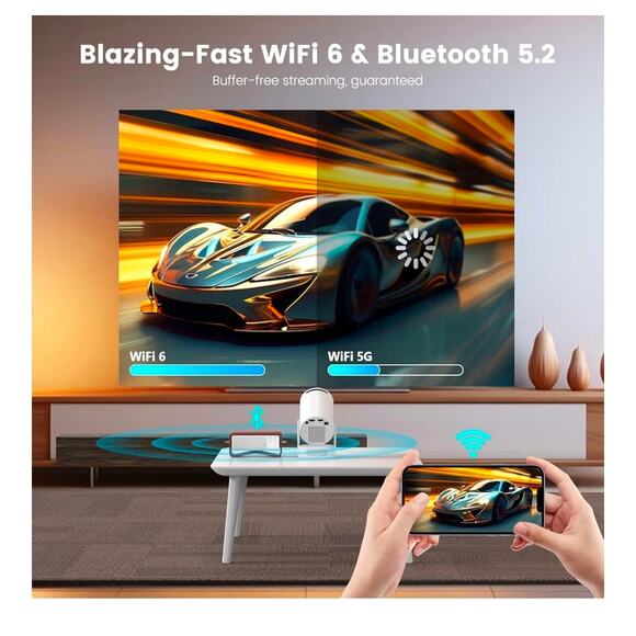 HY300 Ultra Mini Portable Projector with Wifi6 and Bluetooth - Picture 6 of 6